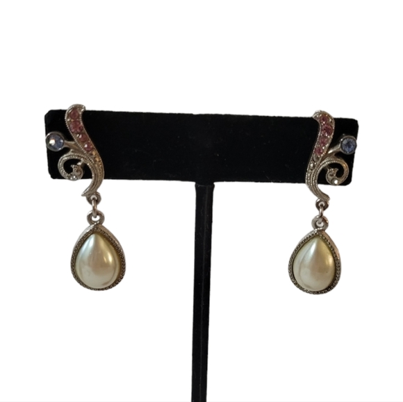 Vintage Jewelry - Vintage Earring Lot Of 2 Faux Pearl